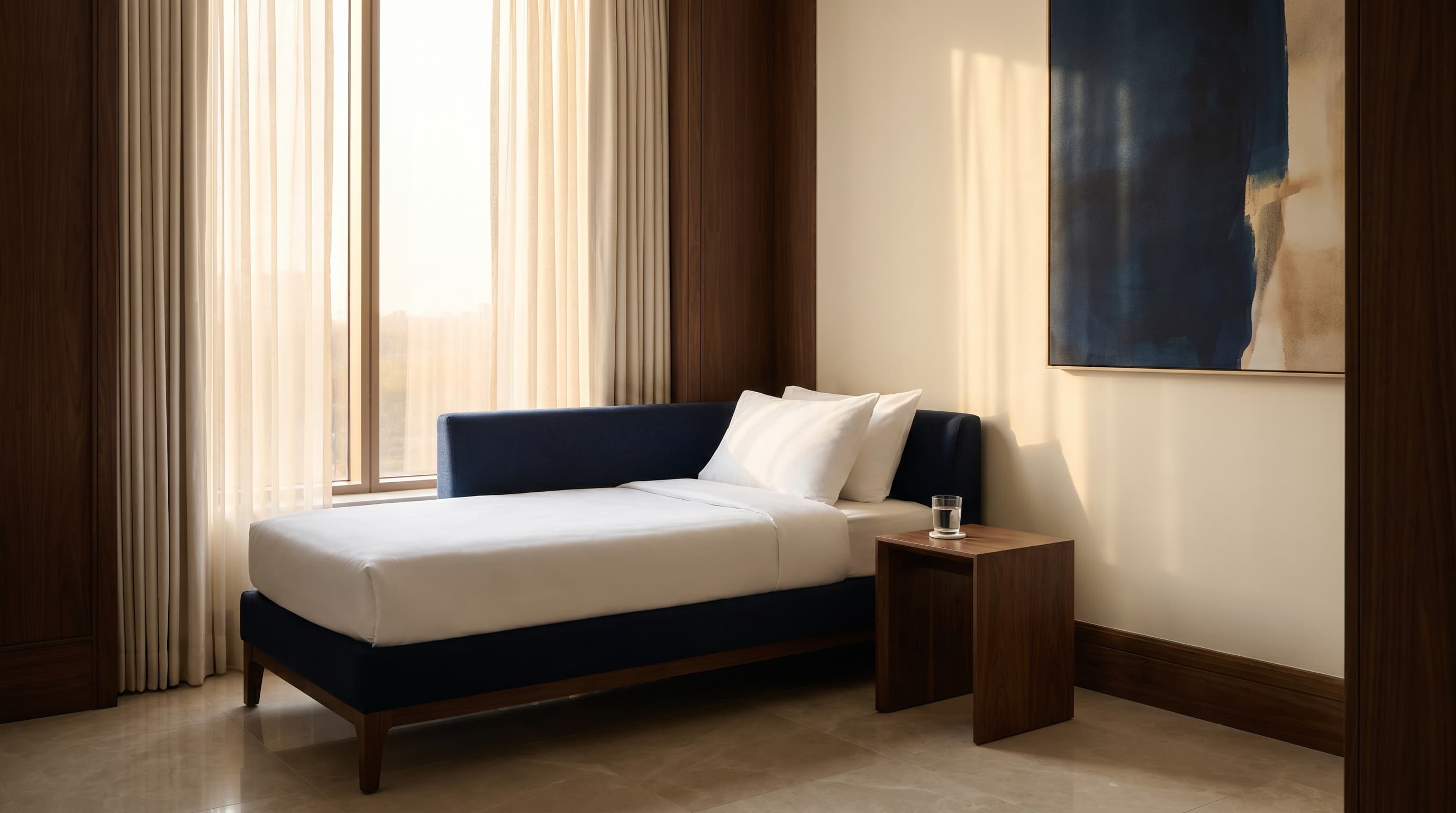 Premium private recovery suite at men's surgery clinic Bangkok