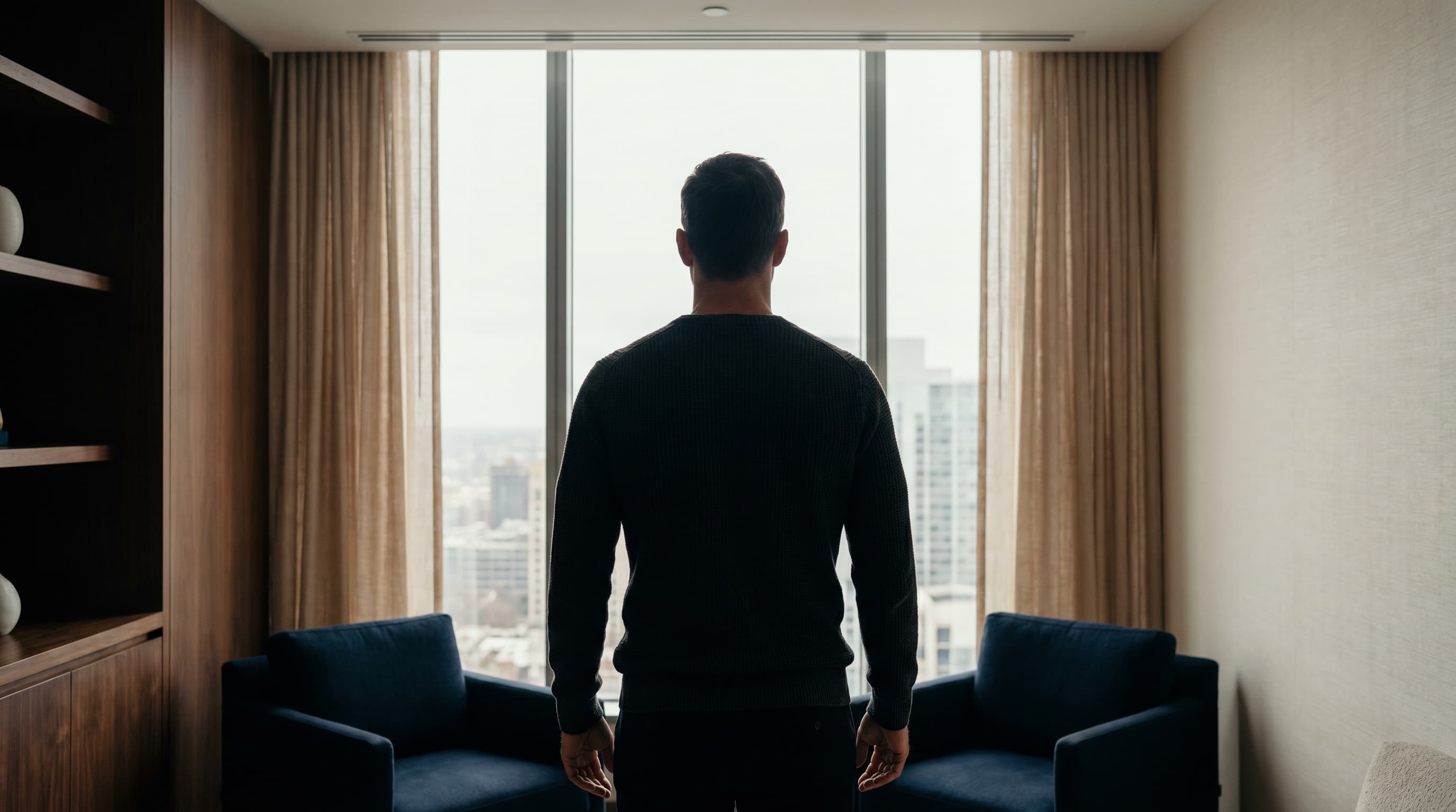 Confident man at premium men's surgery clinic in Bangkok